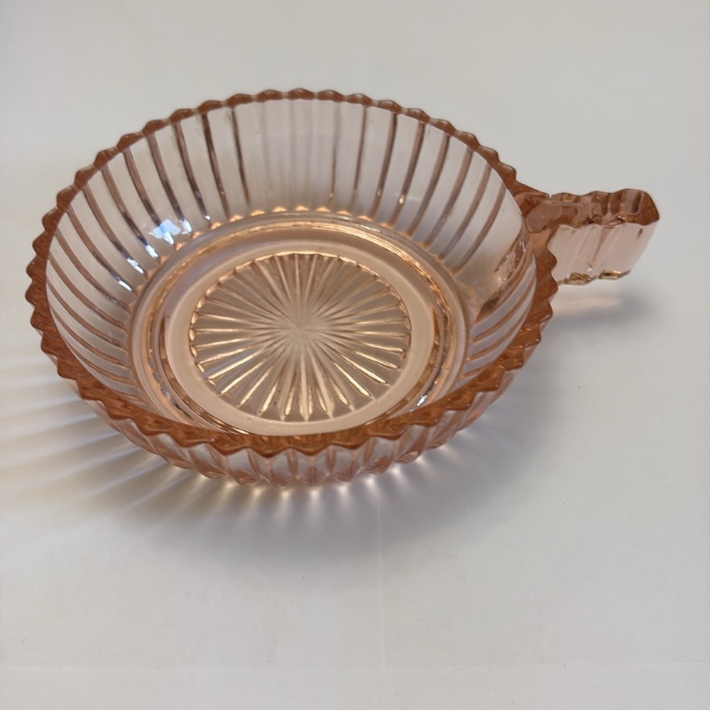 Anchor Hocking Queen Mary Pink Depression Glass Small Fruit Dessert Bowl